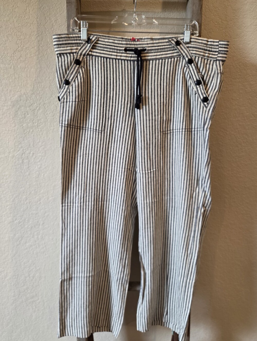 Jolt Women's Striped Drawstring Pants - Size 9